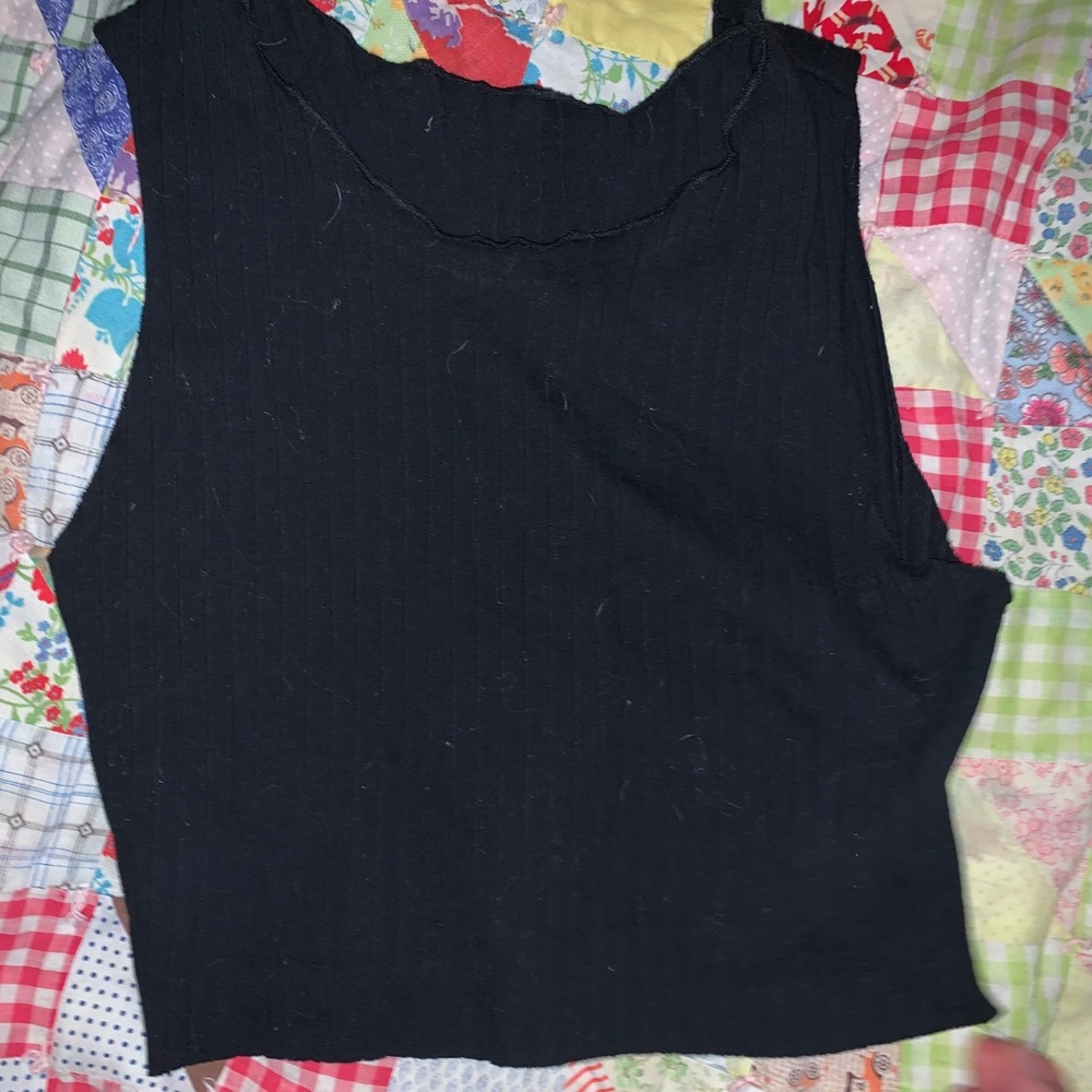 Simple black crop top